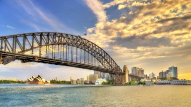 Sidney liman Köprüsü üzerinden Milsons point, Avustralya.