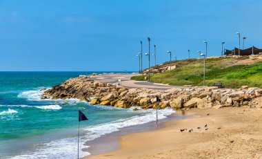 Tel Aviv'de Akdeniz waterfront görünümünü