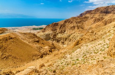 Dead Sea - İsrail yakınındaki judaean çöl