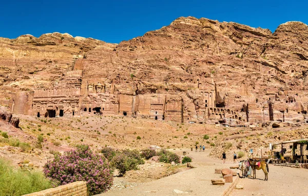 Os Túmulos Reais em Petra, Património Mundial da UNESCO — Fotografia de Stock