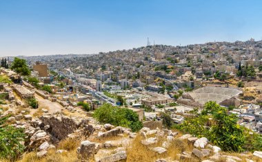 Cityscape Amman şehir merkezine gelen Kalesi