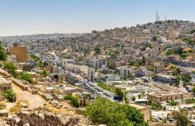 Cityscape Amman şehir merkezine gelen Kalesi
