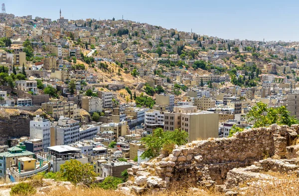 Amman downtown-re a Citadella utca-és városrészlet — Stock Fotó