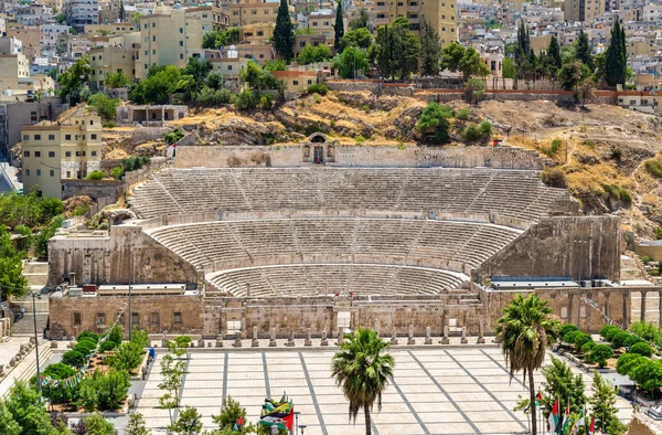 Roma Tiyatrosu Amman'ın görünümü — Stok fotoğraf