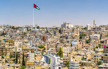 Cityscape Amman şehir merkezine gelen Kalesi