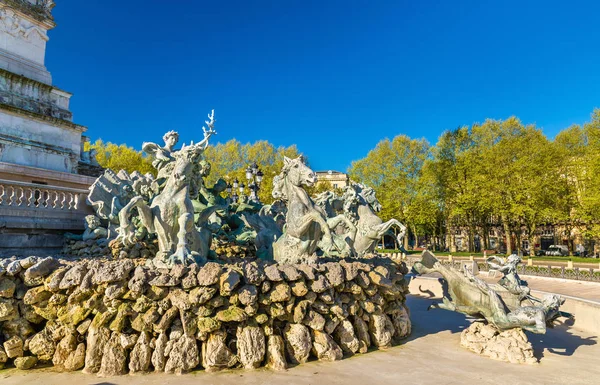 Anıt aux Girondins Bordeaux - Fransa Quinconces Meydanı — Stok fotoğraf