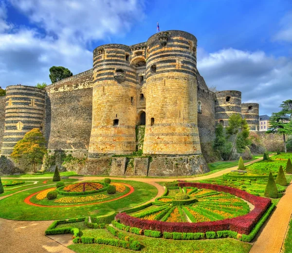 Angers Schloss im Loire-Tal, Frankreich — Stockfoto
