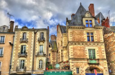 Buildings in the old town of Angers, France clipart