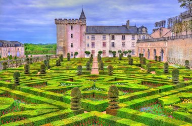 Chateau de Villandry Bahçesi - Loire Valley, Fransa ile