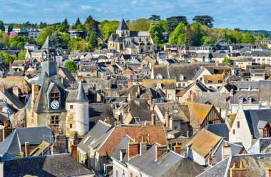 Amboise ortaçağ şehir Fransa, Loire Valley görünümünü