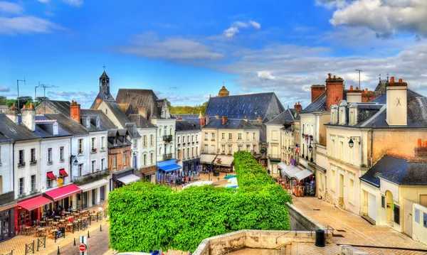 Vue sur la ville médiévale d'Amboise en France, la vallée de la Loire — Photo