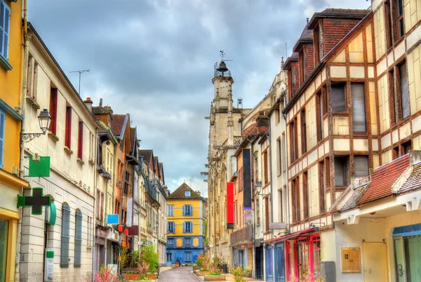 Casas tradicionais em Troyes, Francia — Fotografia de Stock
