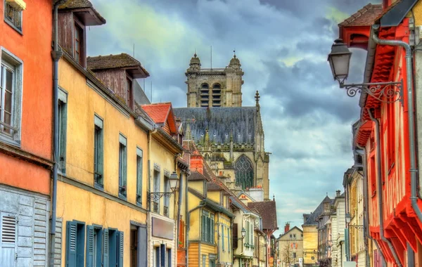 Traditionella hus i Troyes, Frankrike — Stockfoto