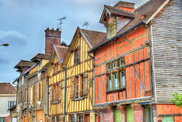 Traditionella hus i Troyes, Frankrike — Stockfoto