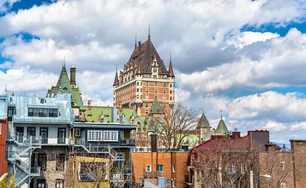 Utsikt över Chateau Frontenac i Quebec City, Canada — Stockfoto