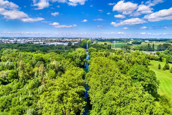 Rhone - Ren Canal yanında Strasbourg - Fransa — Stok fotoğraf