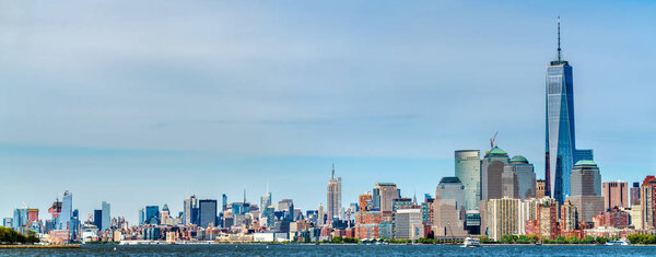 Skyline of Manhattan in New York City - United States