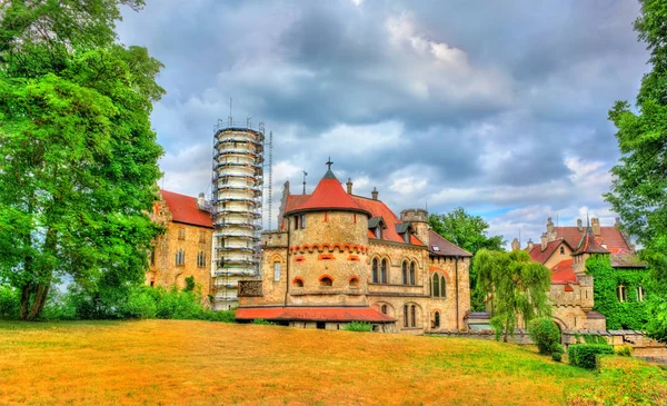 Lichtenstein Castle Baden Wurttemberg, Almanya'da görünümünü