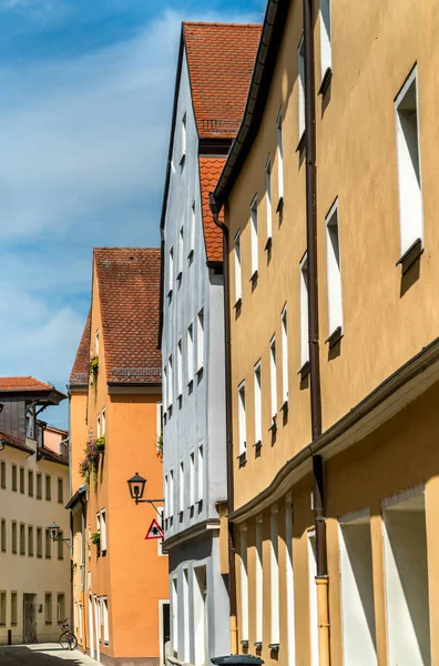 Gebouwen in de oude stad van Regensburg, Duitsland — Stockfoto