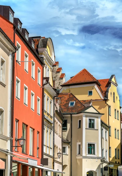 Bygninger i den gamle bydel Regensburg, Tyskland - Stock-foto