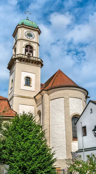St. Andreas and St. Mang church in Regensburg, Germany — Stock Photo, Image