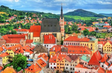 Şehrin Cesky Krumlov, Çek Cumhuriyeti'UNESCO miras görünümü