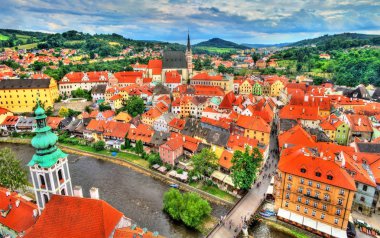 Şehrin Cesky Krumlov, Çek Cumhuriyeti'UNESCO miras görünümü