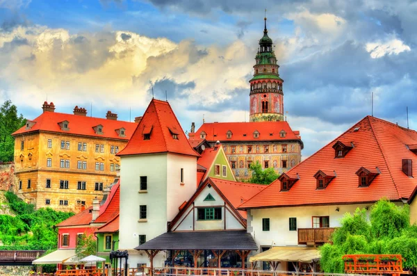 Vue de la ville de Cesky Krumlov, site classé au patrimoine mondial de l'UNESCO en République tchèque — Photo