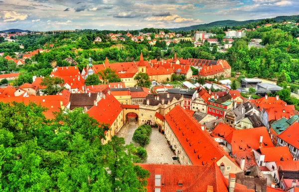 View of Cesky Krumlov town, a UNESCO heritage site in Czech Republic — Stock Photo, Image