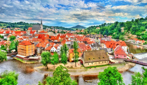 Pohled na město Český Krumlov, dědictví UNESCO v České republice — Stock fotografie