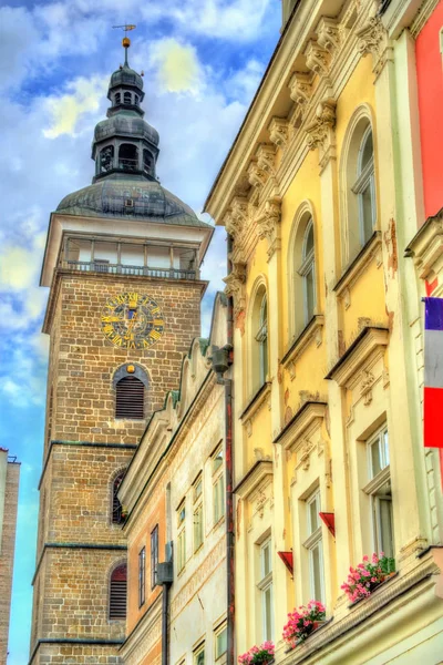 Здания в старом городе Ческе-Будеевице, Чехия . — стоковое фото