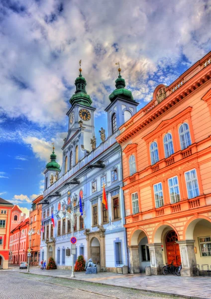 Town Hall of Ceske Budejovice in Czech Republic — Stock Photo, Image