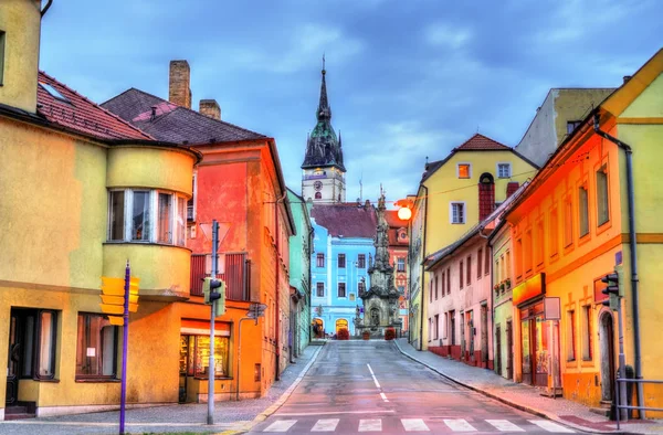 Case nel centro storico di Jindrichuv Hradec città, Repubblica Ceca — Foto Stock