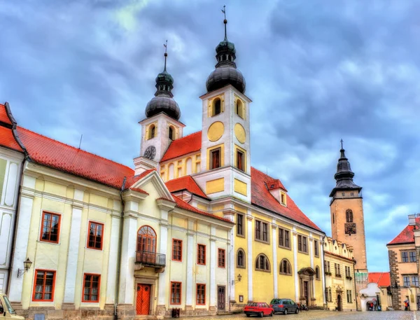 Iglesia del Santo Nombre de Jesús en Telc, República Checa — Foto de Stock