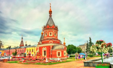 Alexander Nevsky Şapel Yaroslavl, Rusya'nın şehir merkezinde
