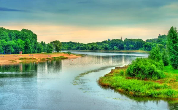 Rio Kotorosl em Yaroslavl, Rússia — Fotografia de Stock