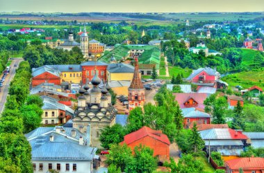 Suzdal, Unesco Dünya Mirası Rusya'da havadan görünümü