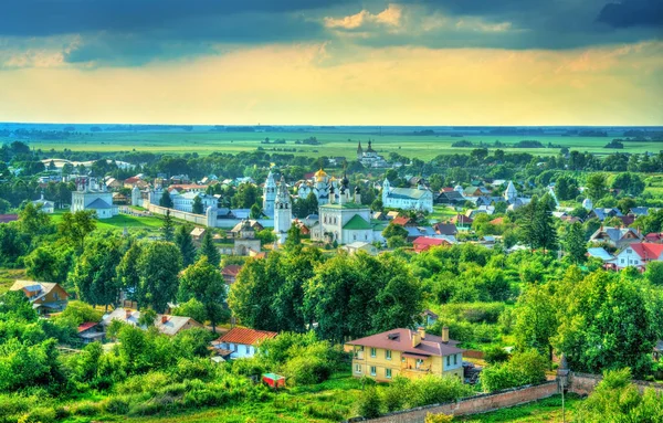 Vista aérea de Suzdal, patrimonio mundial de la UNESCO en Rusia —  Fotos de Stock