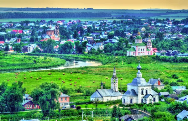 Luftaufnahme von Susdal, einem Unesco-Weltkulturerbe in Russland — Stockfoto