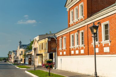 Kolomna, Rusya Ivan Lazhechnikov Caddesi'ndeki geleneksel evleri