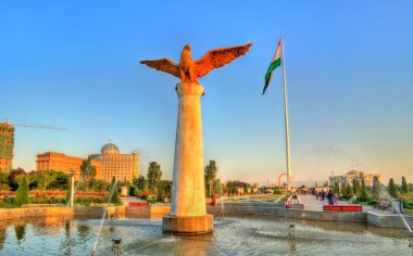 National Flag Park in Dushanbe, Tajikistan clipart