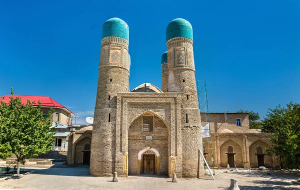 Chor minor, vier Minarette madrasah in buchara, Usbekistan. — Stockfoto