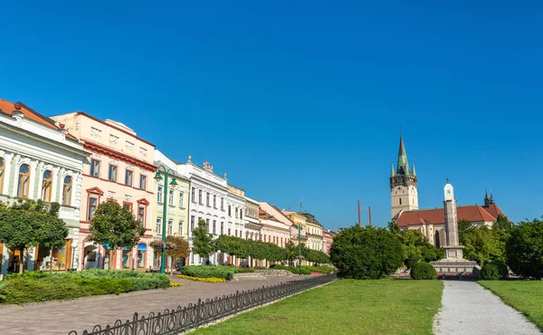 Pohled na hlavní náměstí v Prešově, Slovensko — Stock fotografie