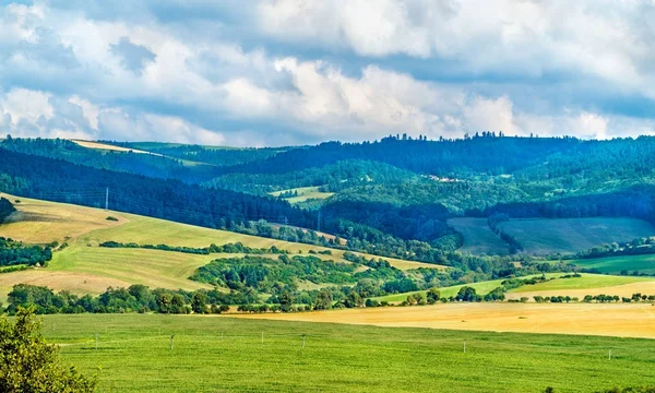 Paesaggio rurale della Slovacchia al Castello di Spis — Foto Stock