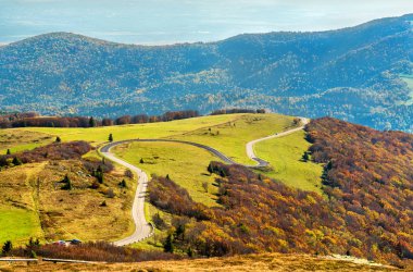 Col du Grand Ballon, bir dağ geçmek Vosges Dağları - Alsace, Fransa