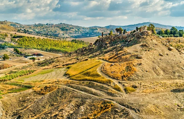 Sicilianska landskapet vid dalen av templen, Italien — Stockfoto