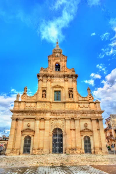 The Cathedral of Santa Maria delle Stelle in Comiso - Sicily, Italy — Stock Photo, Image