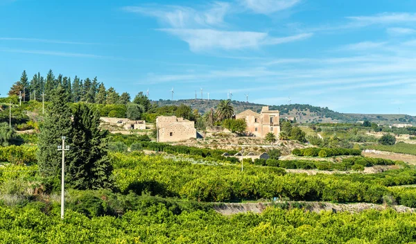 Sicilianska landskapet i provinsen Catania, Italien — Stockfoto