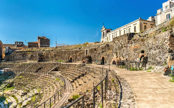 Greek-Roman Theatre of Catania in Sicilia, Italy — Stock Photo, Image