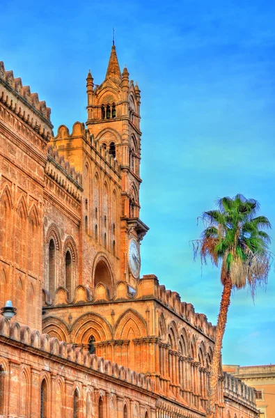 Ο καθεδρικός ναός του Παλέρμο, μνημείο παγκόσμιας κληρονομιάς της UNESCO στη Σικελία, Ιταλία — Φωτογραφία Αρχείου